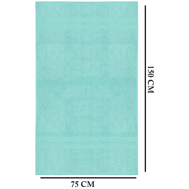 Set of 4 Oversized Bath Towels 75 × 150 cm Absorbent