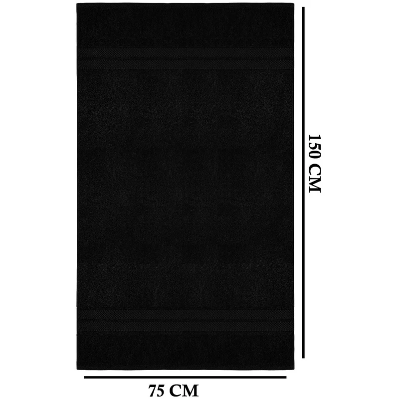Set of 4 Oversized Bath Towels 75 × 150 cm Absorbent