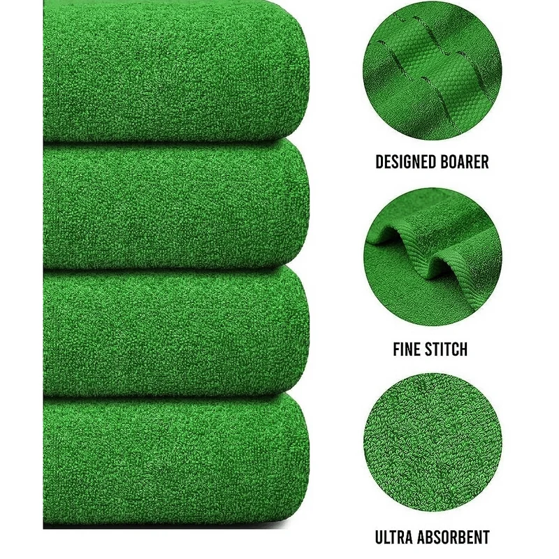 Set of 4 Oversized Bath Towels 75 × 150 cm Absorbent