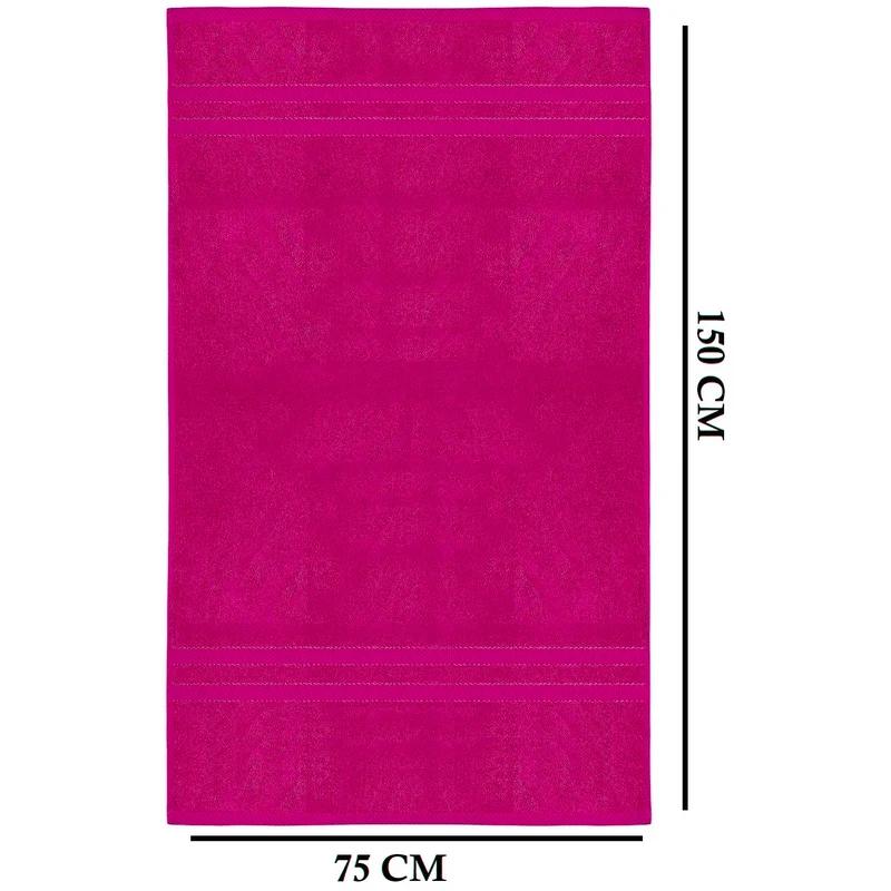 Set of 4 Oversized Bath Towels 75 × 150 cm Absorbent