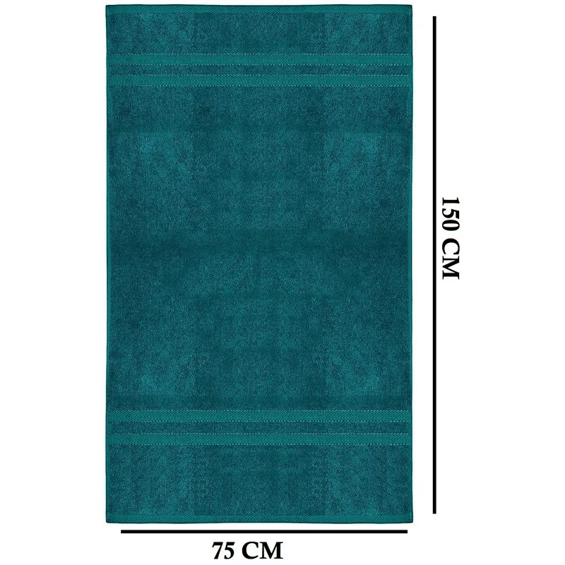 Set of 4 Oversized Bath Towels 75 × 150 cm Absorbent