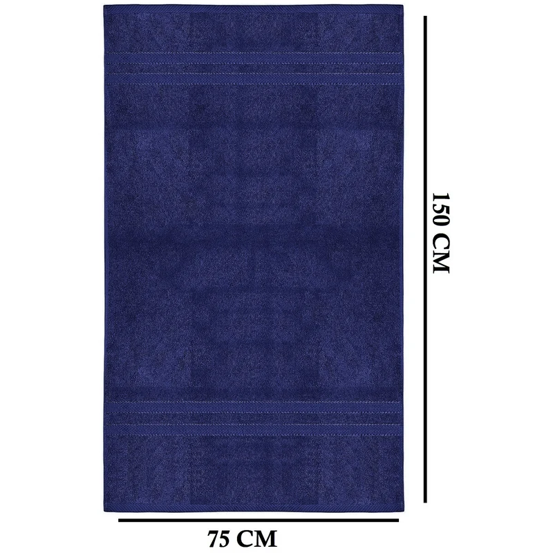Set of 4 Oversized Bath Towels 75 × 150 cm Absorbent