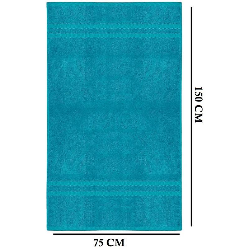 Set of 4 Oversized Bath Towels 75 × 150 cm Absorbent