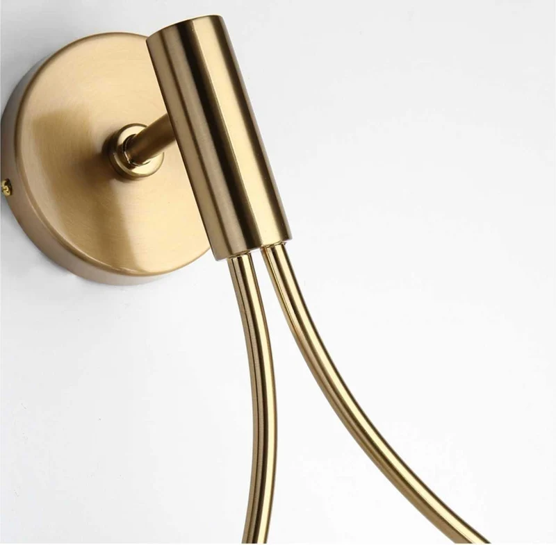 Scandinavian LED Wall Lamp Elegant Matte Black and Gold Design