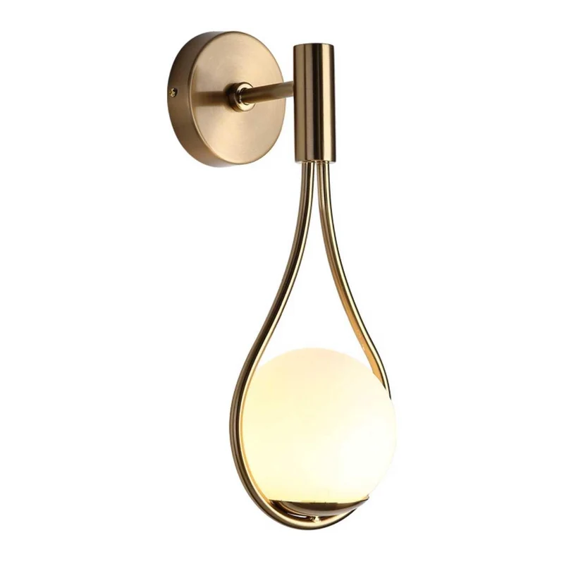 Scandinavian LED Wall Lamp Elegant Matte Black and Gold Design