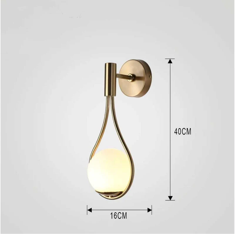 Scandinavian LED Wall Lamp Elegant Matte Black and Gold Design