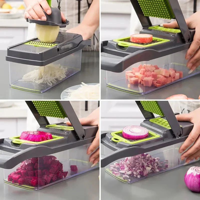 Multifunctional Chopper, Slicer, and Grater Set