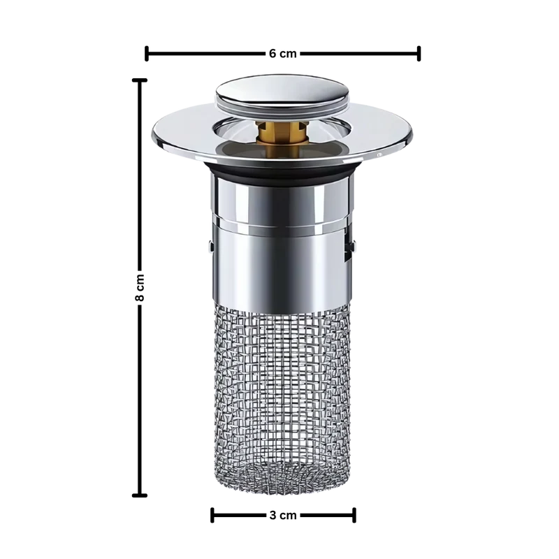 Pop-up Drain Stopper for Sink with Odor-Isolating Filter