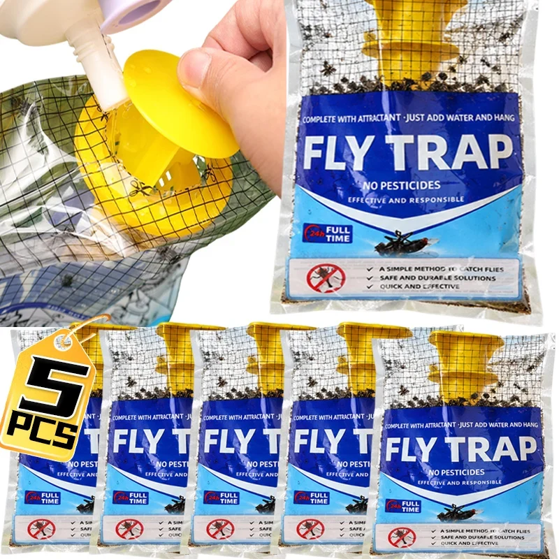 Disposable Hanging Fly Bag with Soluble Bait