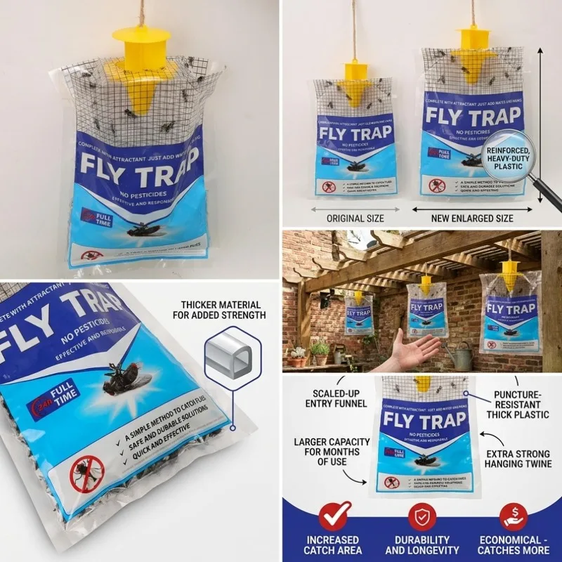 Disposable Hanging Fly Bag with Soluble Bait