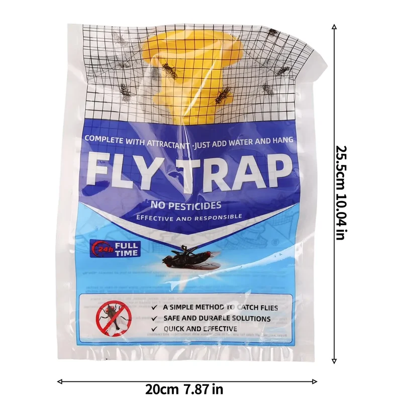 Disposable Hanging Fly Bag with Soluble Bait