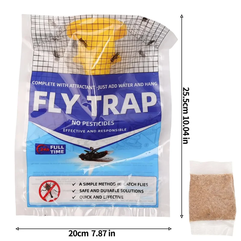 Disposable Hanging Fly Bag with Soluble Bait