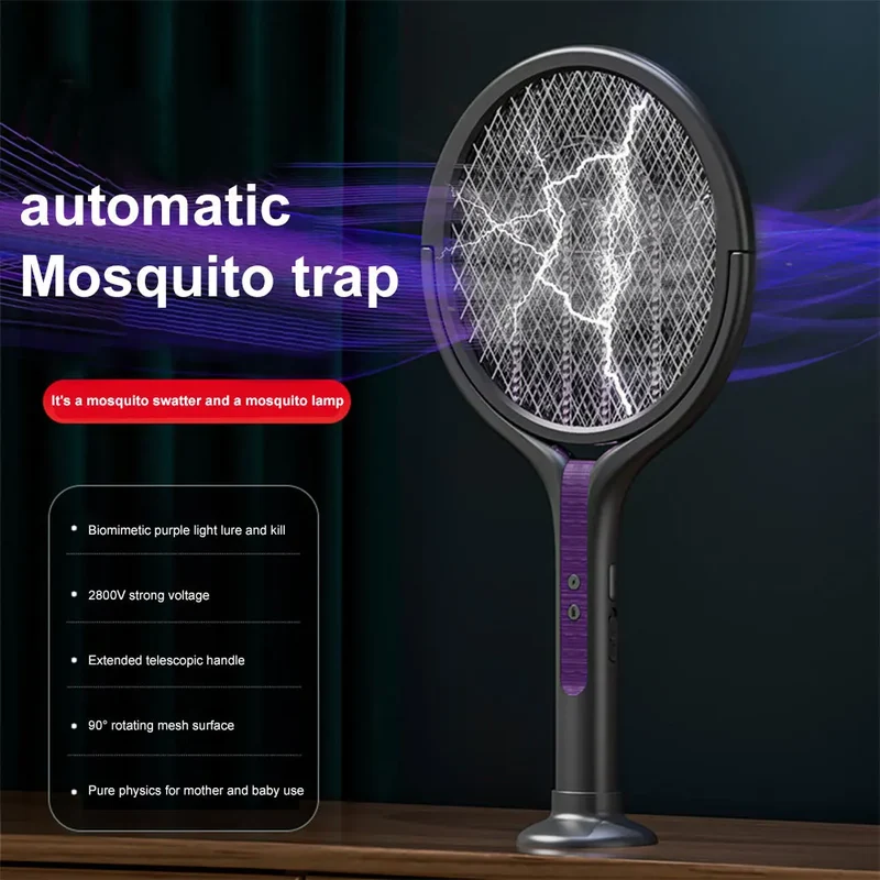 Rechargeable Electric Insect Swatter with Retractable Handle