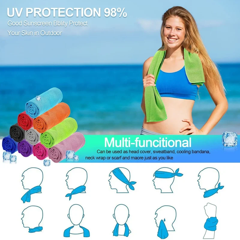 Quick-Drying Cooling Towel with Dot Pattern