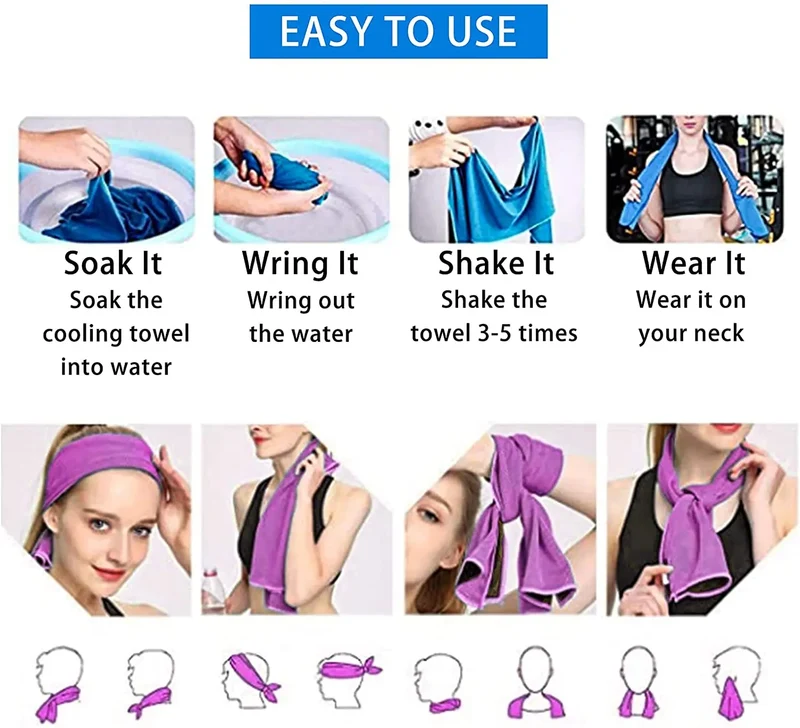Quick-Drying Cooling Towel with Dot Pattern