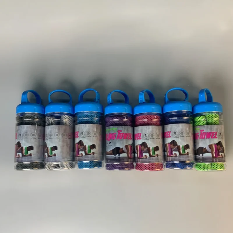 Portable Quick-Drying Cooling Towel with Bottle
