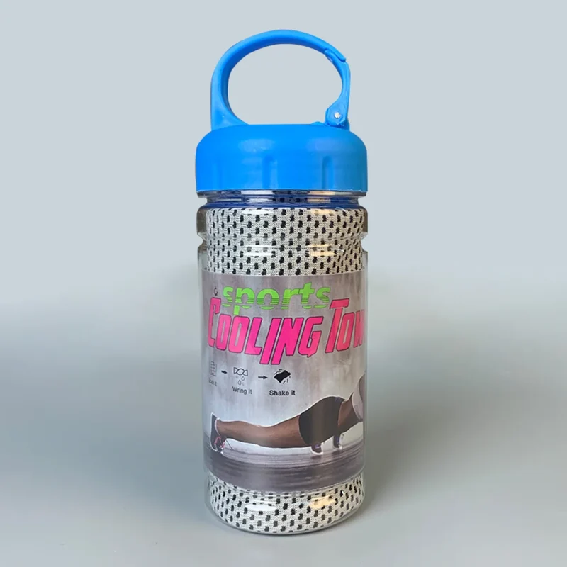 Portable Quick-Drying Cooling Towel with Bottle