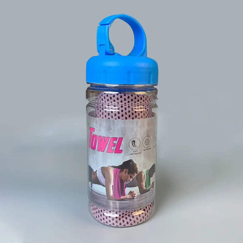 Portable Quick-Drying Cooling Towel with Bottle