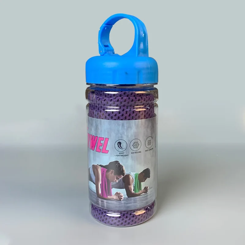 Portable Quick-Drying Cooling Towel with Bottle