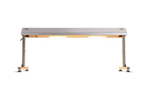 Support inox avec lampes chauffantes quartz ou infrarouge