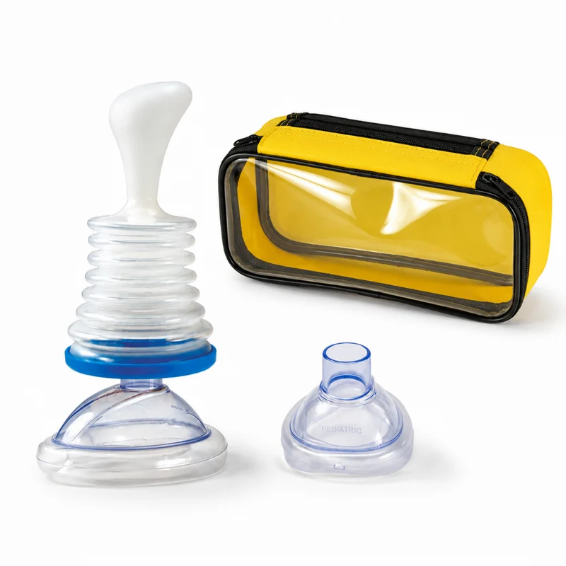 First Aid Kit with Suction Device for Airway Clearance