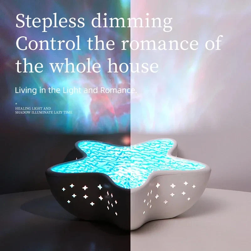 Starfish Night Light Projector with Rotating Waves