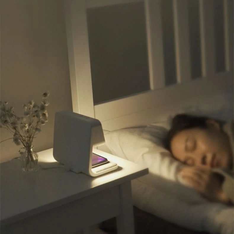Night Light with Digital Clock and Wireless Charging