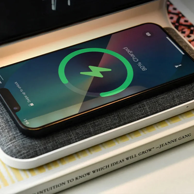 Night Light with Digital Clock and Wireless Charging