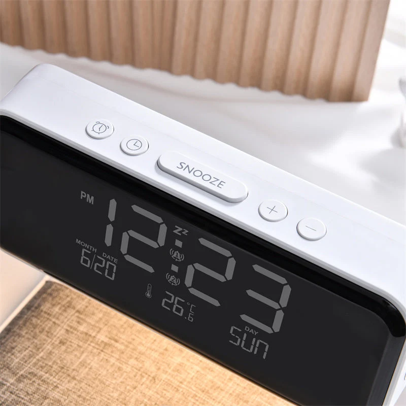 Night Light with Digital Clock and Wireless Charging