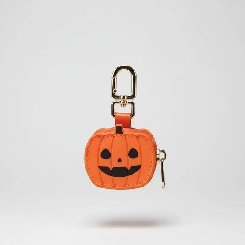 Halloween Faux Leather Keychain Zipper Pouch for Dad