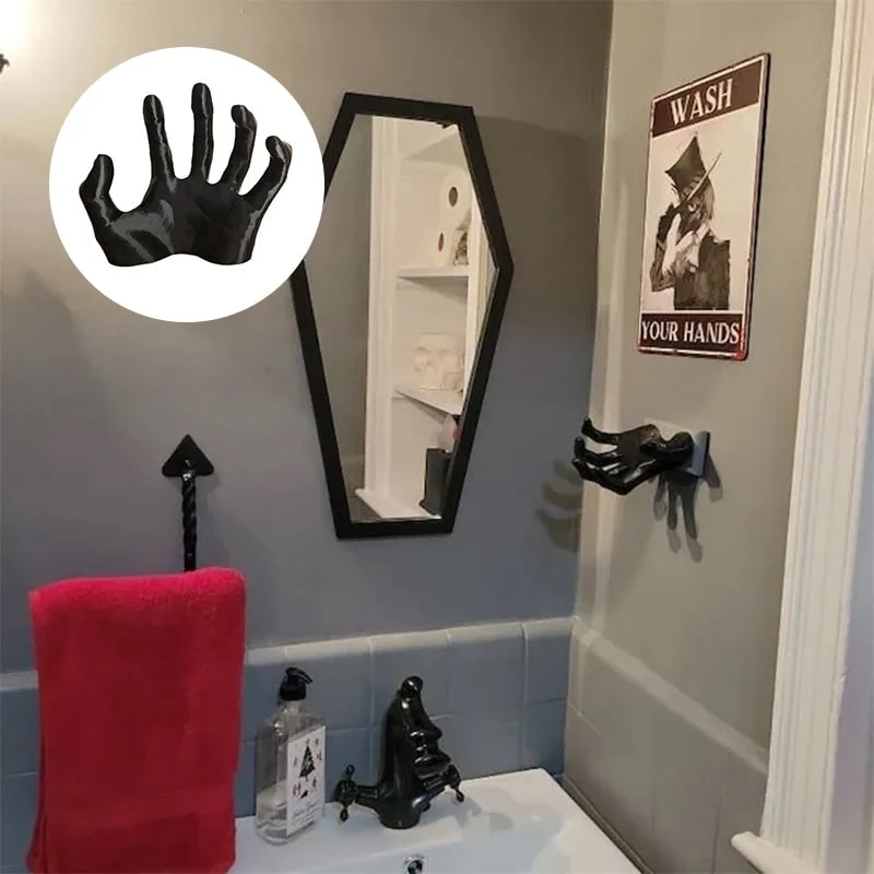 Halloween Demon Hand-Shaped Wall-Mounted Key Holder, Box Organizer, Wall Decoration