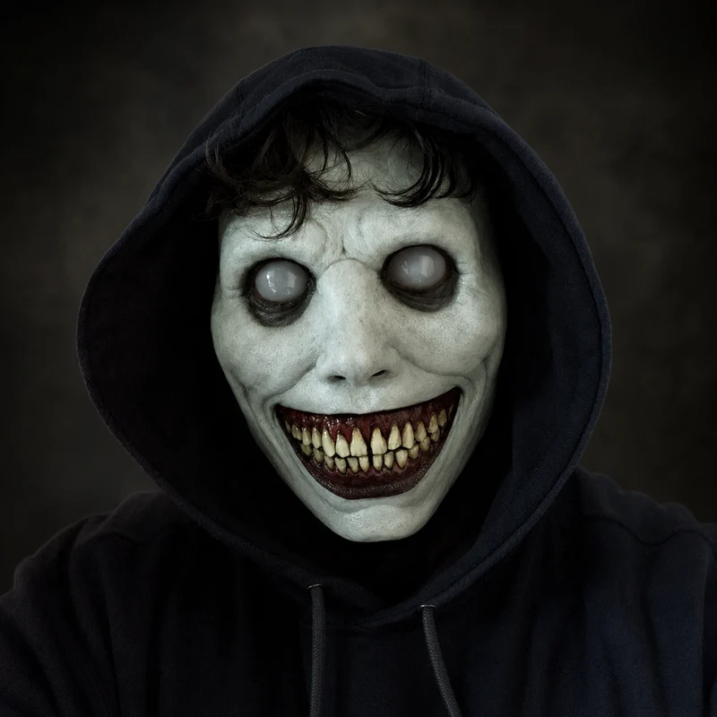 Halloween Costume: Scary Demon Mask with Sharp Teeth and Wrinkles for Dressing Up at a Party