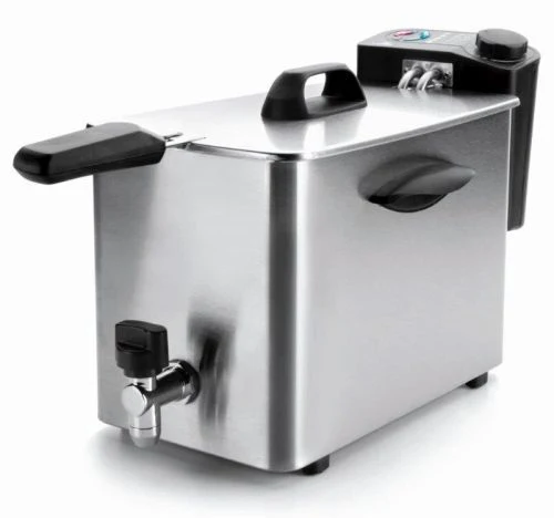 Friteuse électrique 4 litres avec robinet de vidange