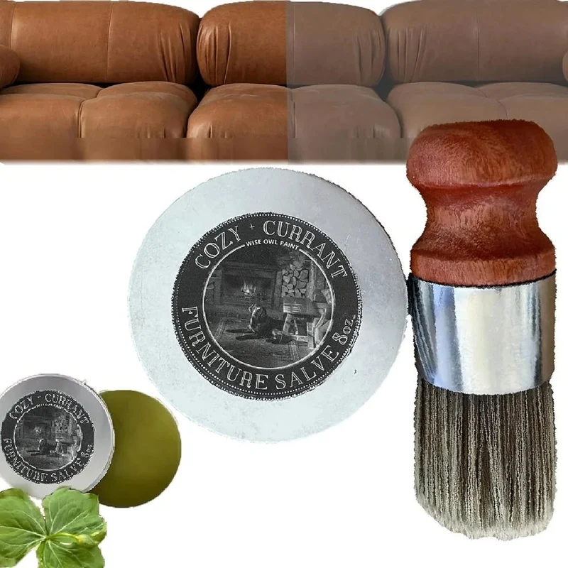 Wood and Furniture Wax in a Tin with a Restoration and Care Brush