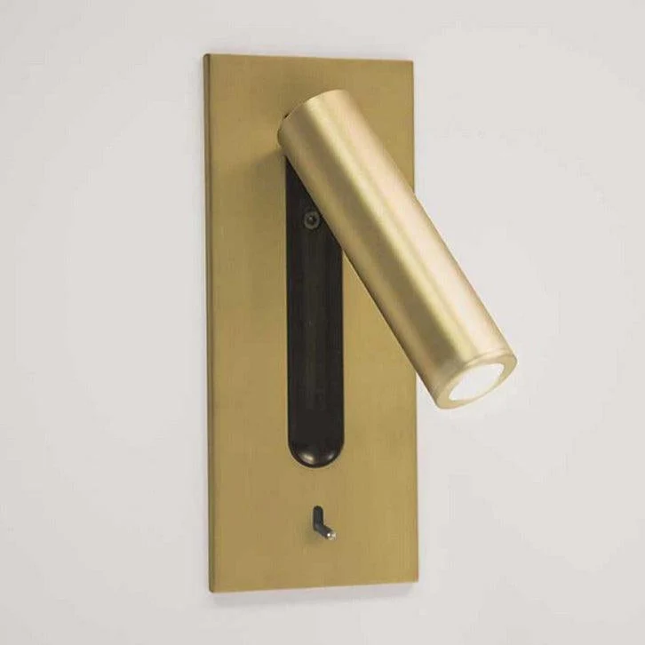 Wall-mounted reading lamp with built-in LED night light