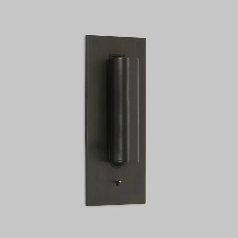 Wall-mounted reading lamp with built-in LED night light