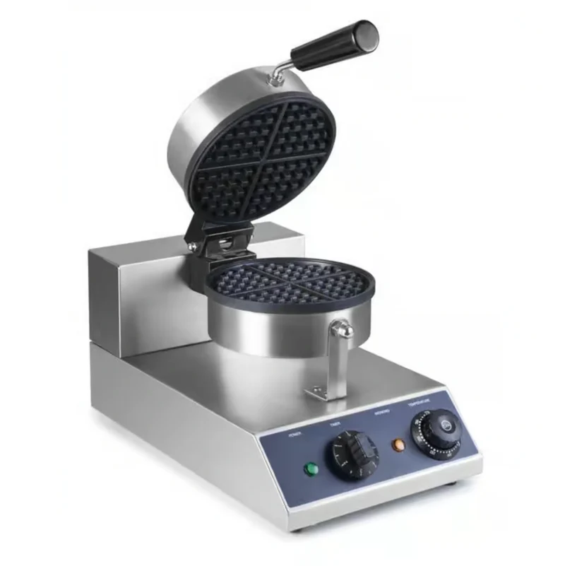 Gaufrier inox professionnel avec plaques antiadhésives
