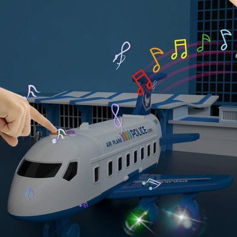 Interactive Transporter Airplane Set with 6 Construction Trucks