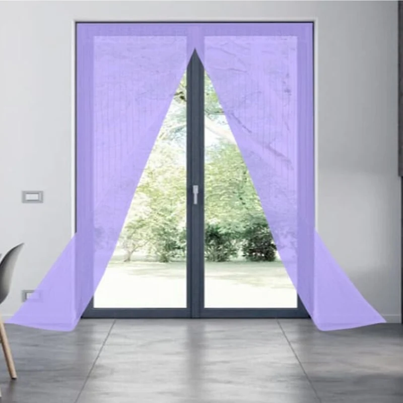 TENDA ZANZARIERA MAGNETICA MAGNETI INSETTI MOSCHE ZANZARE CASA 100X210CM VIOLA