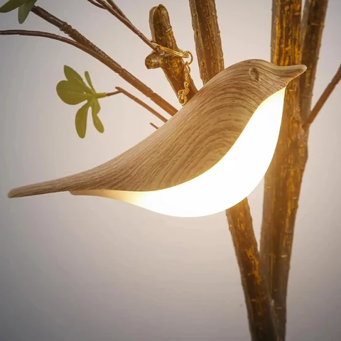 Soothing functional LED lamp with bird-shaped scent diffuser - one-touch function