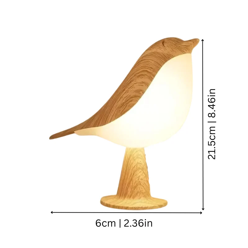 Soothing functional LED lamp with bird-shaped scent diffuser - one-touch function
