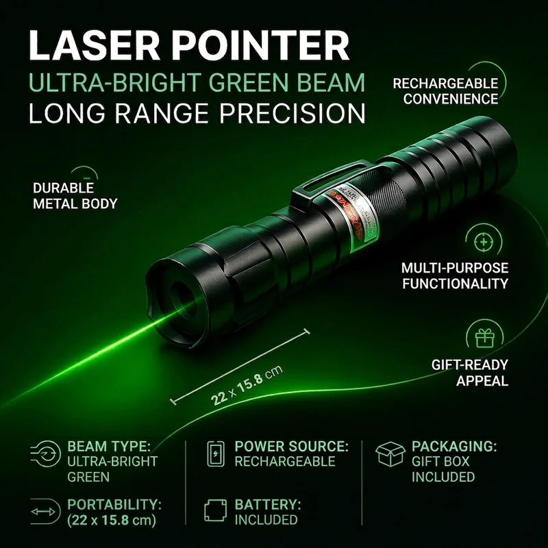 Laser pointer with charging Precise long-range tool