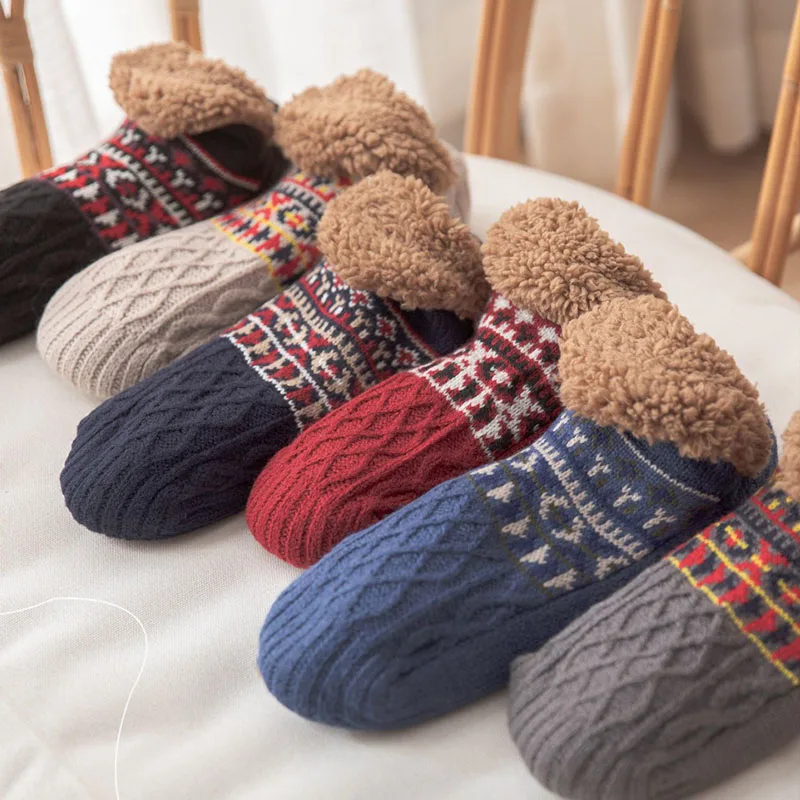 Chaussettes de Sol Chaudes Unisexe – Confort Douillet Antidérapant