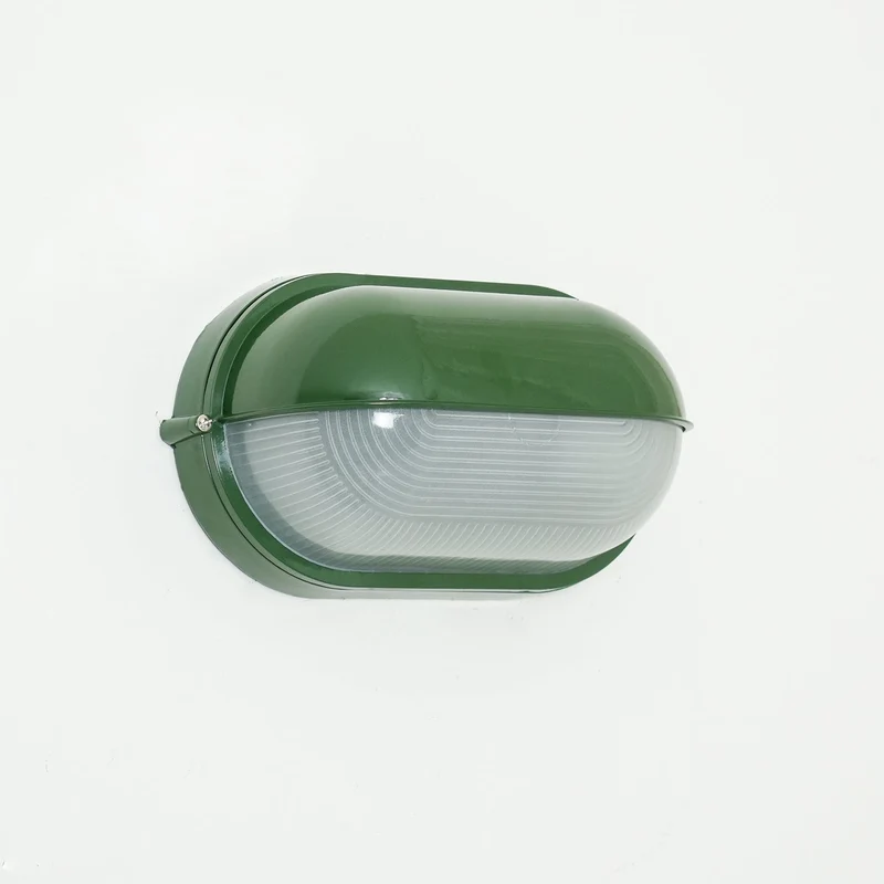 Outdoor industrial bulkhead wall lamp Oval weather-resistant design