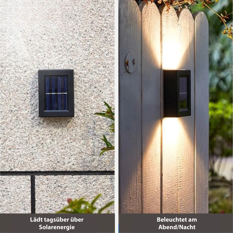 Solar LED Wall Lamps Modern Outdoor Lighting for Garden