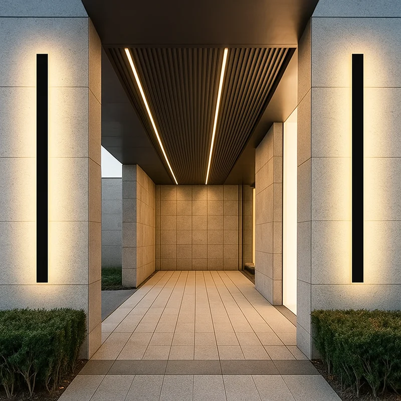 Slim outdoor LED lamp modern wall sconce terrace porch