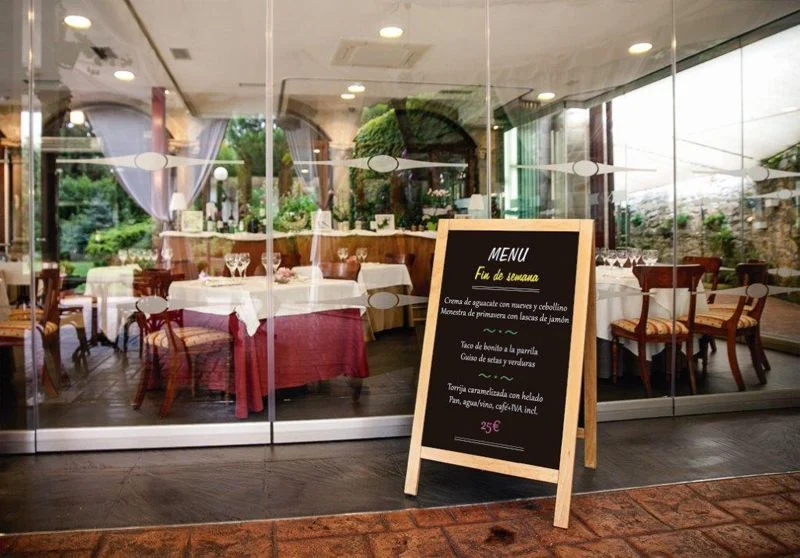 Chevalet porte menu de trottoir