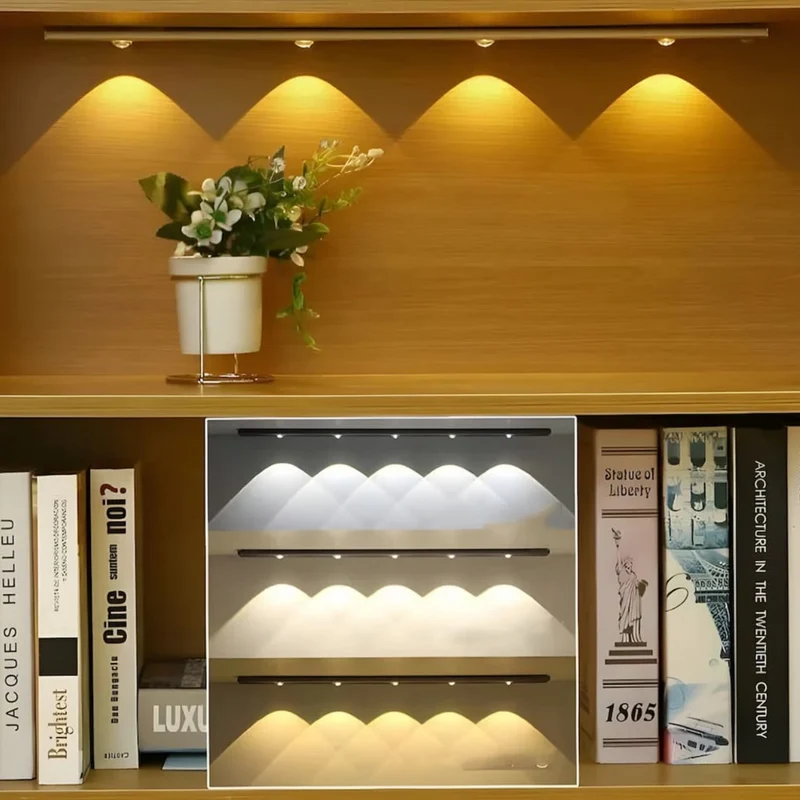 Rechargeable wall lamp with motion sensor and touch dimmer