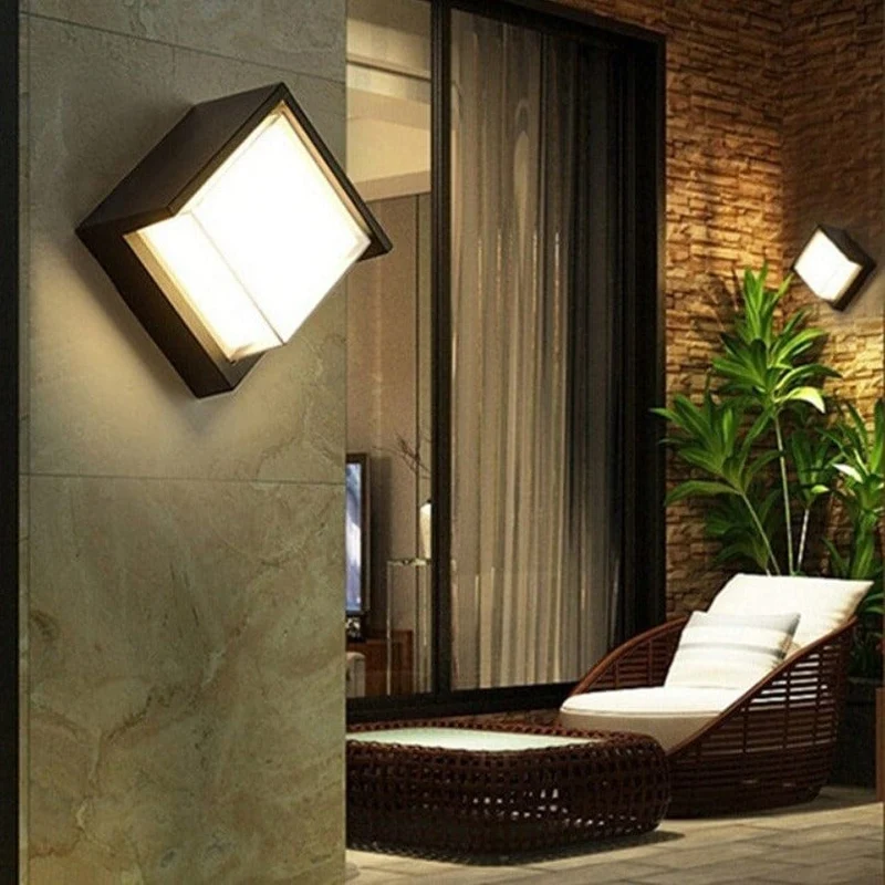 Modern outdoor LED wall lamp with motion sensor