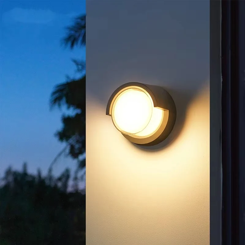 Decorative functional outdoor LED wall lamp with sensor